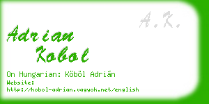 adrian kobol business card