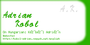 adrian kobol business card